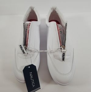 Nautica Mariam White Faux Leather Sneaker 10 NWT